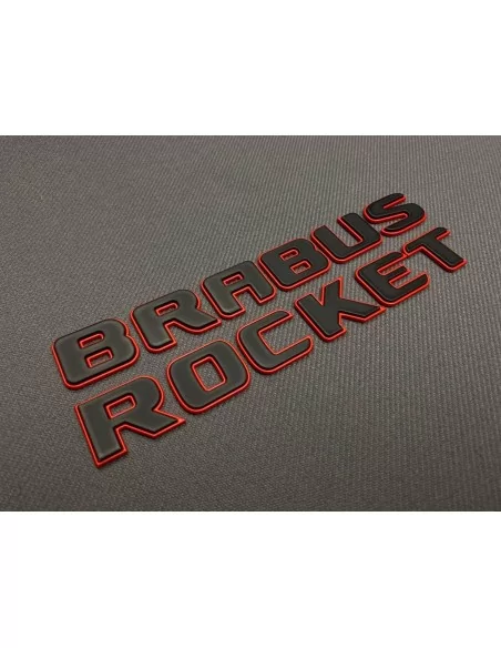  - Logos & Emblems - Metallic Brabus ROCKET 900 RED + BLACK emblems badges set for Mercedes-Benz G-Class W463A W464 - 4 - Get th