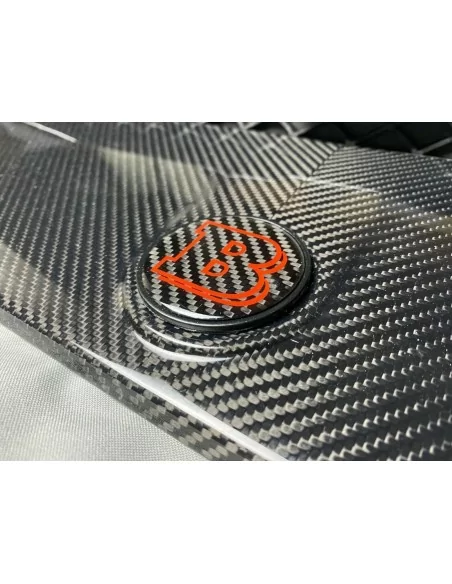  - Logos & Emblems - 2-component metallic carbon Brabus logo emblem hood scoop Mercedes G-Wagon G-Class - 4 - Buy the 2-componen