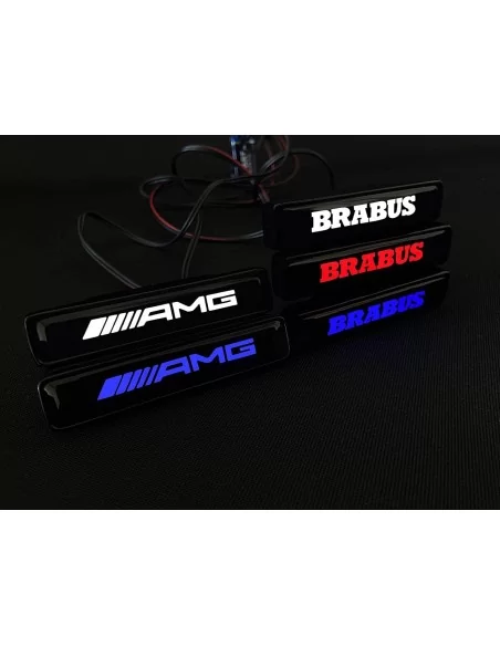  - Logos & Emblems - 用于梅赛德斯-奔驰 W463A W464 G 系列的 Brabus LED 格栅白色徽章徽标 - 2 - 使用 Brabus LED 格栅白色徽章标志升级您的奔驰 W463A G 级车。提升您的风格和能见度！❤️❗