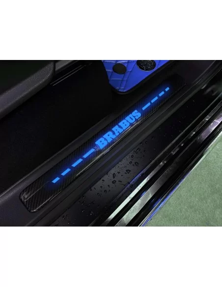  - Mercedes-Benz - Carbon fiber Brabus LED BLUE Illuminated Door Sills 4 pcs for Mercedes-Benz W463A W464 G-Class - 2 - Upgrade 