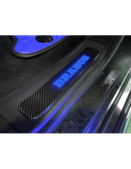  - Mercedes-Benz - Carbon fiber Brabus LED BLUE Illuminated Door Sills 4 pcs for Mercedes-Benz W463A W464 G-Class - 4 - Upgrade 