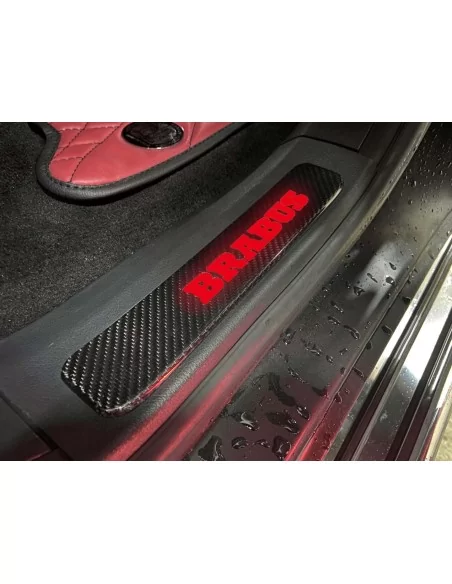  - Mercedes-Benz - Carbon fiber Brabus LED RED Illuminated Door Sills 4 pcs for Mercedes-Benz W463A W464 G-Class - 2 - Elevate y