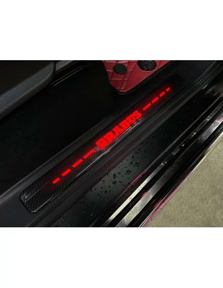  - Mercedes-Benz - Carbon fiber Brabus LED RED Illuminated Door Sills 4 pcs for Mercedes-Benz W463A W464 G-Class - 3 - Elevate y