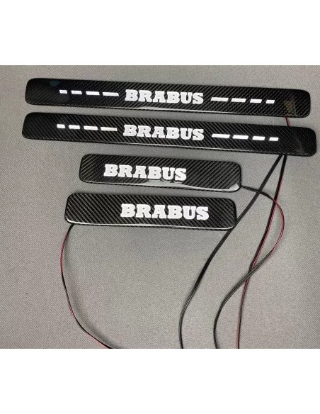  - Mercedes-Benz - Carbon fiber Brabus LED WHITE Illuminated Door Sills 4 pcs for Mercedes-Benz W463A W464 G-Class - 2 - Enhance