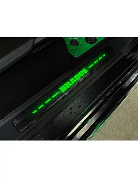  - Mercedes-Benz - Carbon fiber Brabus LED GREEN Illuminated Door Sills 4 pcs for Mercedes-Benz W463A W464 G-Class - 4 - Enhance