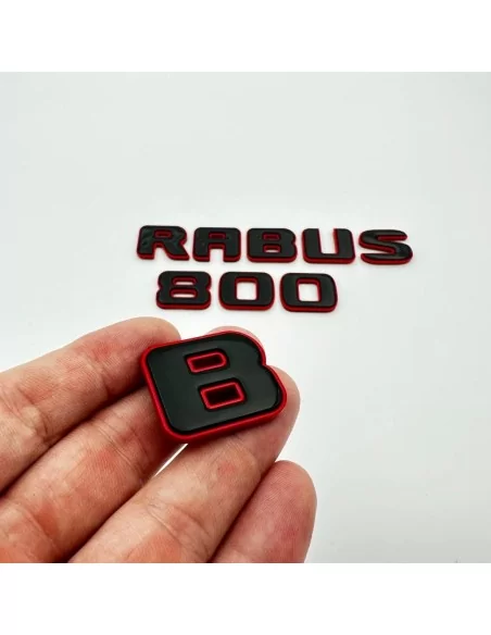  - logo & Emblems - Metallic ROT Brabus 800 Embleme Abzeichen Set für Mercedes-Benz G-Klasse W463A W464 - 4 - Kaufen Sie das met