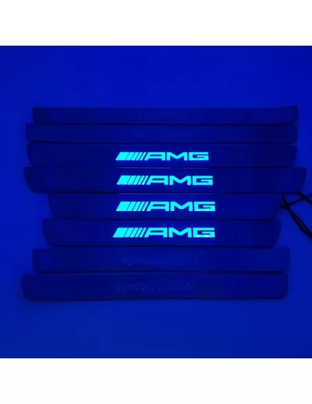  - Mercedes-Benz - AMG blue LED Illuminated door sills 4 pcs for Mercedes-Benz W222 - 6 - Buy AMG Blue LED Illuminated Door Sill