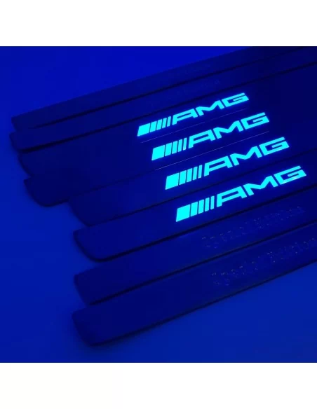  - Mercedes-Benz - AMG blue LED Illuminated door sills 4 pcs for Mercedes-Benz W222 - 7 - Buy AMG Blue LED Illuminated Door Sill