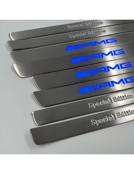  - Mercedes-Benz - AMG blue LED Illuminated door sills 4 pcs for Mercedes-Benz W222 - 11 - Buy AMG Blue LED Illuminated Door Sil