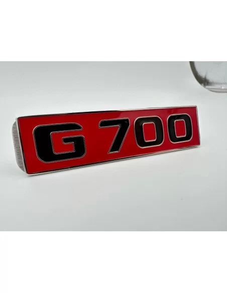  - logo & Emblems - Metaliczny czerwony emblemat G700 na przedni grill Mercedes-Benz G-Class W463 - 7 - Kup metaliczny czerwony 