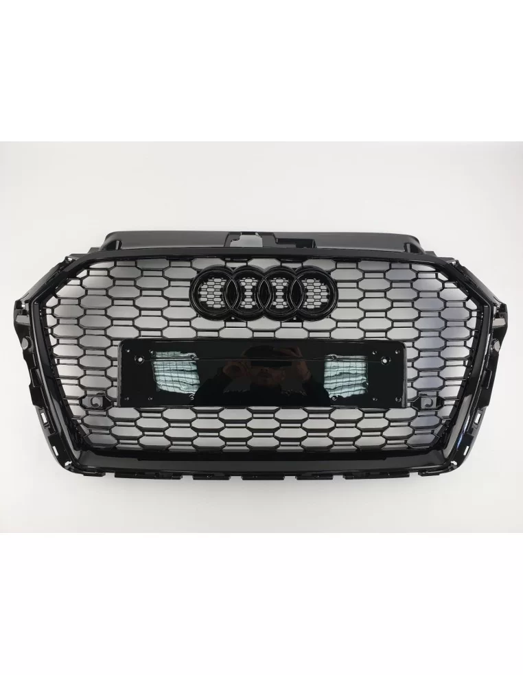  - Audi - Audi A3 8V 2016-2020 Wabengrill Grill w RS3 Black Quattro Style - 1 - Zmodernizuj swoje Audi A3 (2016-2020) za pomocą 