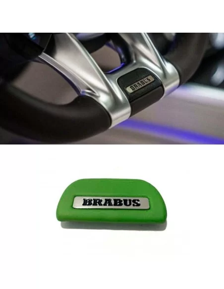  - Steering Wheels - Steering wheel GREEN emblem badge insert Brabus for Mercedes-Benz W463A W464 AMG - 1 - Elevate your Mercede