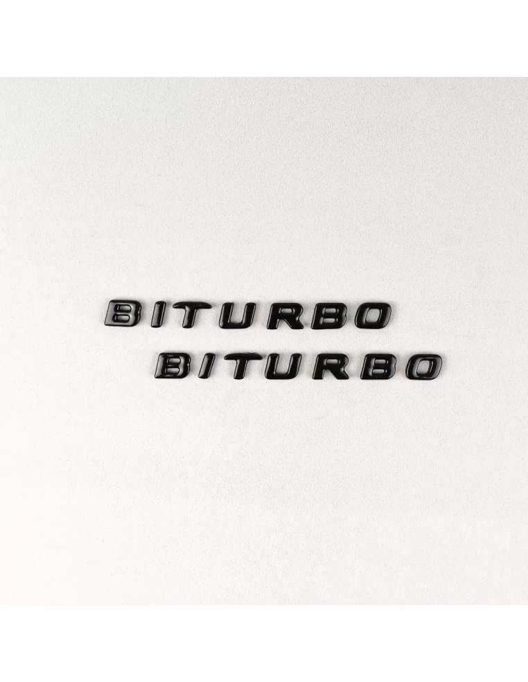  - Logos & Emblems - Black Metallic Brabus BITURBO Side logo badge set for Mercedes-Benz W463A G-Class - 1 - Enhance your Merced