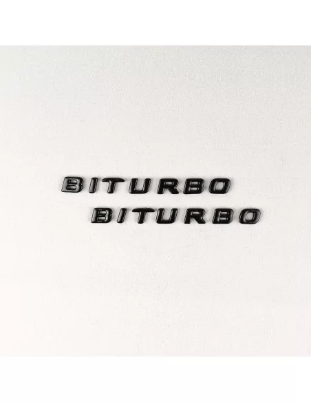  - Logos & Emblems - Black Metallic Brabus BITURBO Side logo badge set for Mercedes-Benz W463A G-Class - 1 - Enhance your Merced