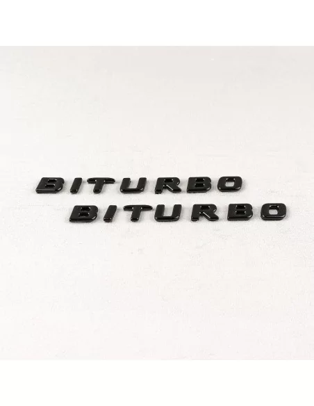  - Logos & Emblems - Black Metallic Brabus BITURBO Side logo badge set for Mercedes-Benz W463A G-Class - 4 - Enhance your Merced