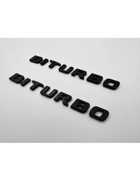  - Logos & Emblems - Black Metallic Brabus BITURBO Side logo badge set for Mercedes-Benz W463A G-Class - 9 - Enhance your Merced