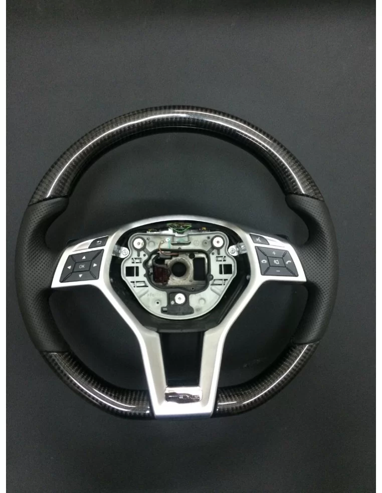  - Steering Wheels - Mercedes-Benz CLS E-Class SLK W172 W218 W212 Steering Wheel Carbon Leather - 1 - Enhance your driving exper