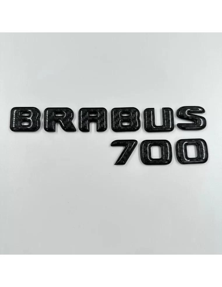  - logo & Emblems - Brabus 700 Emblem Logo SCHWARZ metallic mit Carbon für Mercedes-Benz W463A W464 G-Klasse - 1 - Veredeln Sie 