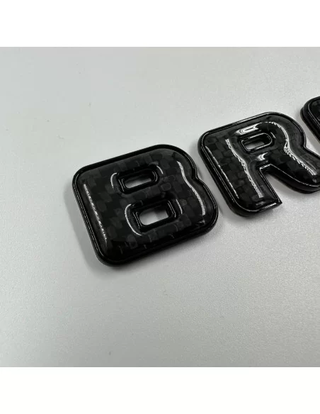  - logo & Emblems - Brabus 700 Emblem Logo SCHWARZ metallic mit Carbon für Mercedes-Benz W463A W464 G-Klasse - 4 - Veredeln Sie 