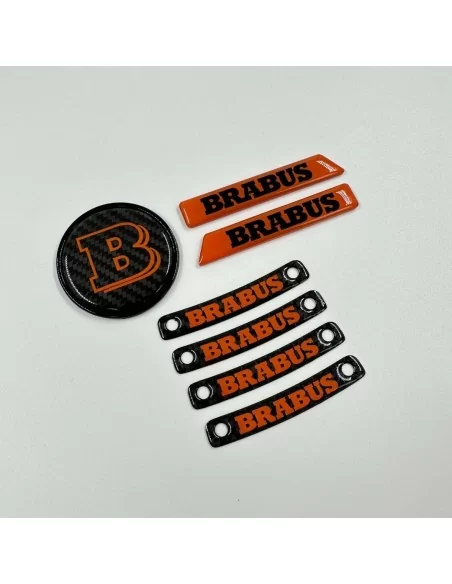  - logo & Emblems - Brabus ORANGE Plakette Logo-Emblem-Set für Mercedes-Benz W463A W464 G-Klasse - 3 - Werten Sie Ihre Mercedes-