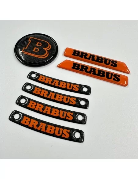  - logo & Emblems - Brabus ORANGE Plakette Logo-Emblem-Set für Mercedes-Benz W463A W464 G-Klasse - 4 - Werten Sie Ihre Mercedes-