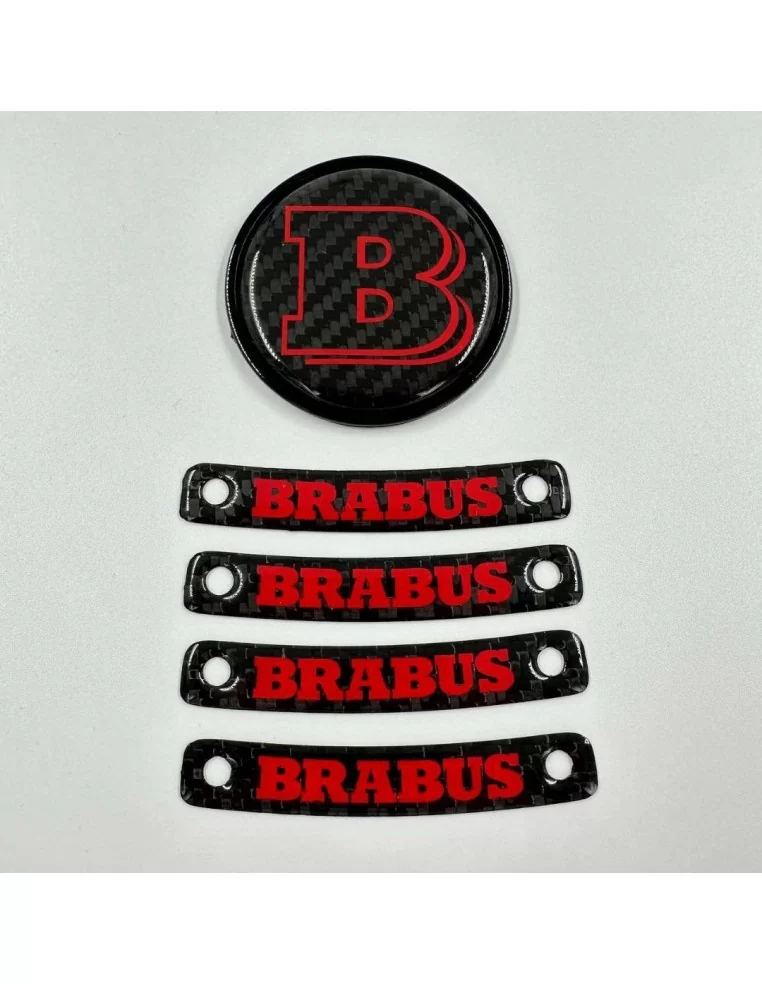  - Logos & Emblems - Brabus RED badge logo emblem set for Mercedes-Benz W463A W464 G-Class - 1 - Enhance your Mercedes-Benz G-Cl