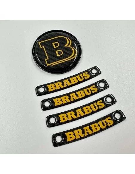  - Logos & Emblems - Brabus Yellow badge logo emblem set for Mercedes-Benz W463A W464 G-Class - 3 - Elevate the look of your Mer