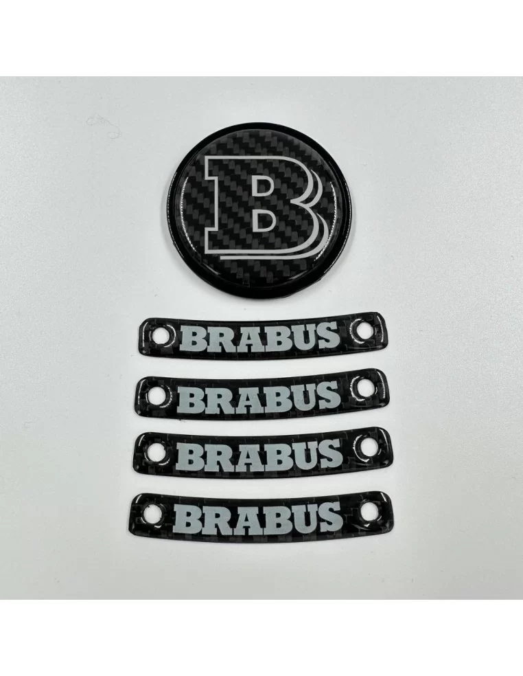  - logo & Emblems - Brabus Graue Plakette Logo-Emblem-Set für Mercedes-Benz W463A W464 G-Klasse - 1 - Veredeln Sie Ihre Mercedes