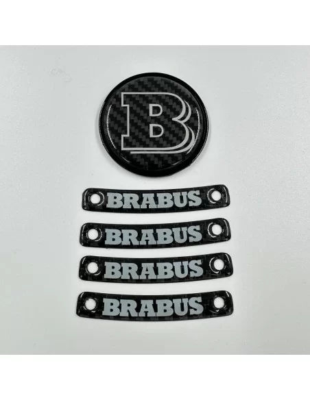  - logo & Emblems - Brabus Graue Plakette Logo-Emblem-Set für Mercedes-Benz W463A W464 G-Klasse - 1 - Veredeln Sie Ihre Mercedes