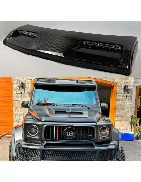  - Mercedes Benz - Spoiler anteriore in fibra di carbonio con LED per Mercedes-Benz W463A 4x4 by Tuneverse - 1 - Aggiornate la v