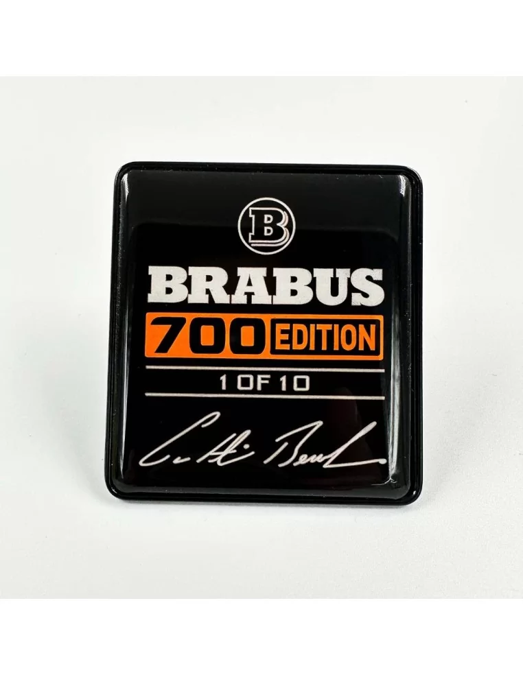  - logo & Emblems - Metallic Brabus 700 Edition Orange Sitze Emblem Abzeichensatz Mercedes-Benz W463A G-Klasse - 1 - Veredeln Si