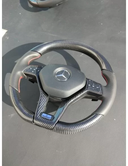  - Steering Wheels - Mercedes-Benz CLS E-Class SLK W172 W218 W212 Steering Wheel Carbon Leather - 8 - Upgrade your ride with the