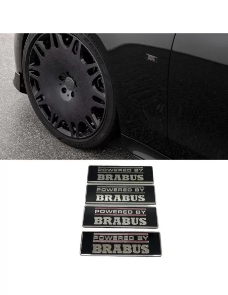  - logo & Emblems - Jeu d'emblèmes d'ailes métalliques POWERED BY BRABUS pour Mercedes-Benz W223 - 2 - Achetez le set d'emblèmes