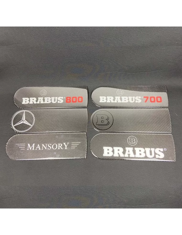  - logo & Emblems - Emblema de fibra de carbono Logo para la cubierta de la rueda de repuesto trasera Amg Brabus Mansory Mercede