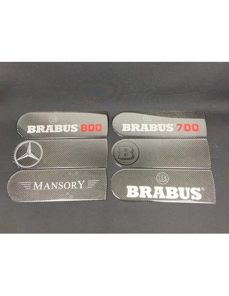  - logo & Emblems - Emblema de fibra de carbono Logo para la cubierta de la rueda de repuesto trasera Amg Brabus Mansory Mercede