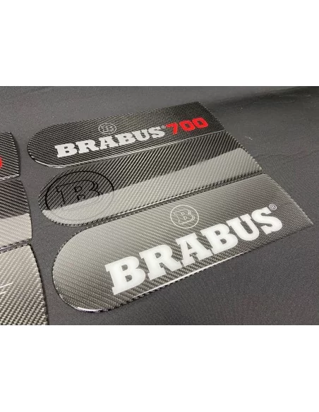  - logo & Emblems - Logo emblema in fibra di carbonio per copertura ruota di scorta posteriore Amg Brabus Mansory Mercedes W463a