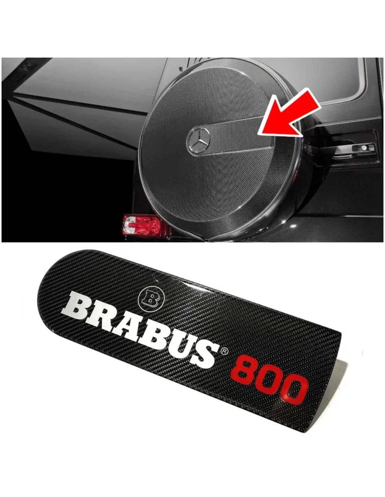  - logo & Emblems - Carbon Fiber Abzeichen Emblem Logo Für Hinteres Reserverad Radabdeckung Brabus 800 Mercedes-benz W463a W464 