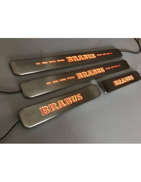  - Mercedes-Benz - ORANGE Brabus LED Illuminated door sills 4 pcs for Mercedes-Benz W463A W464 G-Class - 2 - Illuminate your Mer