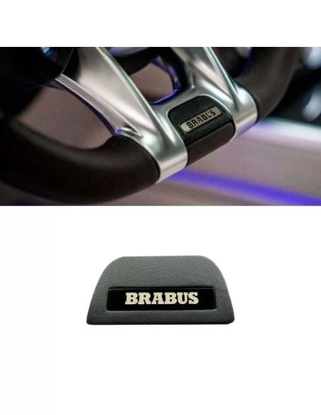  - Steering Wheels - 用于梅赛德斯-奔驰 W463A W464 AMG 的方向盘黑色徽章徽标 Brabus 嵌件 - 1 - 这款时尚的黑色 Brabus 方向盘徽章内嵌件可提升您的梅赛德斯-奔驰 W463A W464 的档次，使您的内