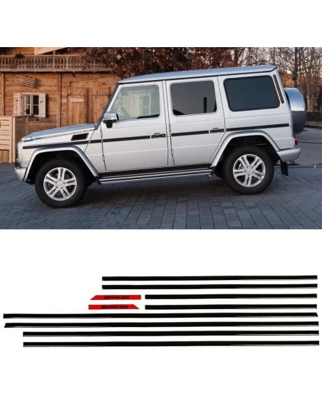  - Mercedes-Benz - AMG RED mouldings insertions black gloss for Mercedes-Benz G-Class W463 10pcs Set - 1 - Buy AMG RED mouldings