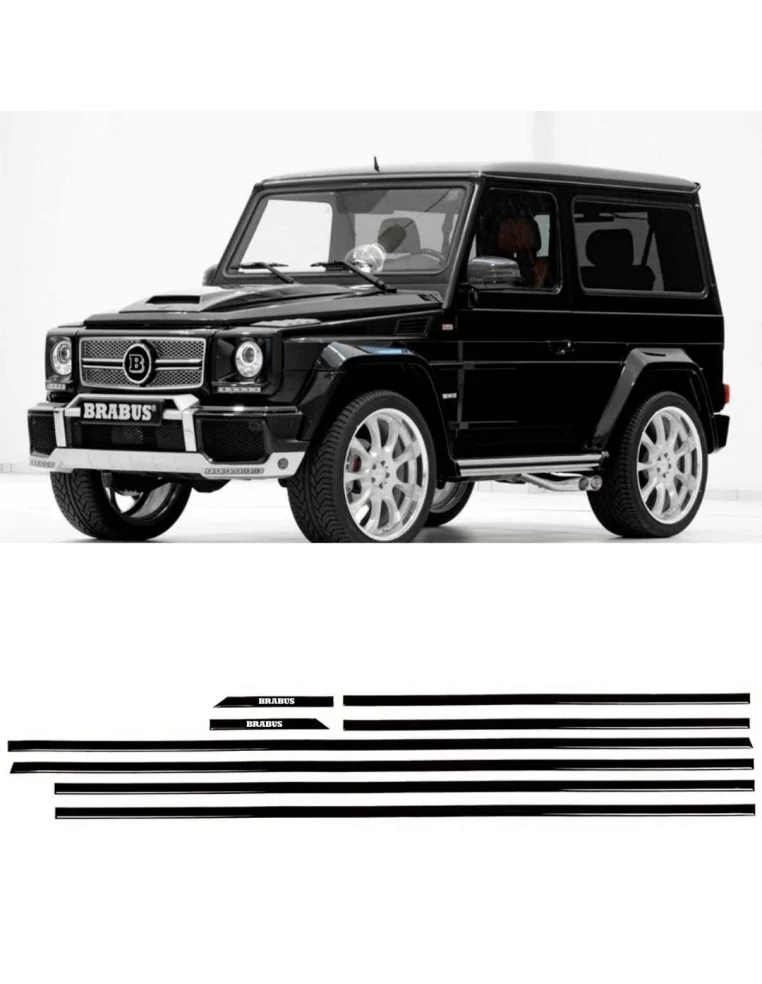  - Mercedes-Benz - Brabus BLACK mouldings insertions black gloss for 3-door SWB Mercedes-Benz W463 G-Class - 1 - Buy Brabus BLAC