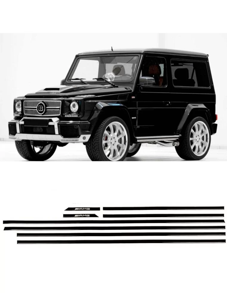  - Mercedes Benz - Listwy AMG BLACK z czarnym połyskiem do 3-drzwiowego modelu SWB Mercedes-Benz W463 G-Class - 1 - Kup czarne l