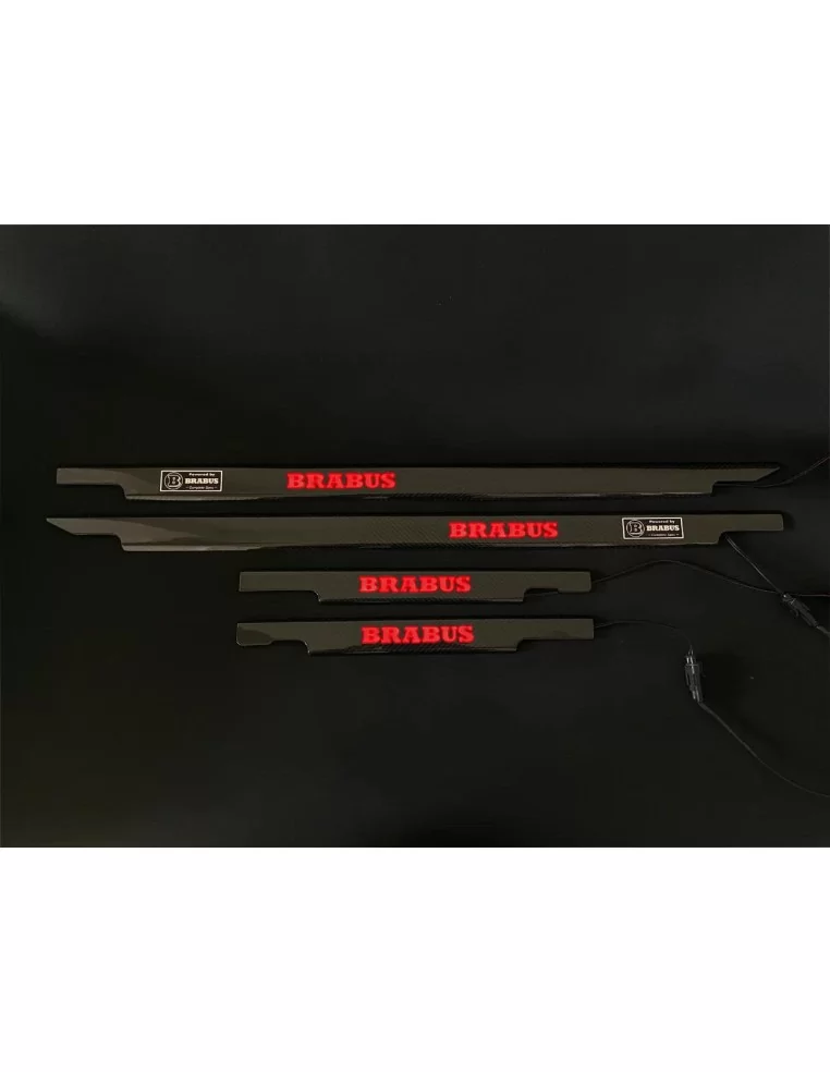  - Mercedes-Benz - Carbon fiber LED Illuminated RED Brabus Door Sills 4 pcs for Mercedes-Benz G W463 - 1 - Buy Carbon fiber LED 