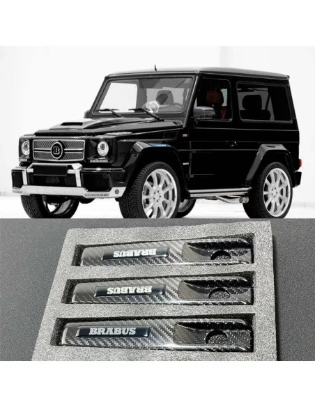  - Mercedes-Benz - 带 Brabus 徽标的碳纤维门把手套（3 件），适用于三门 SWB 梅赛德斯-奔驰 W463 G 级轿车 - 1 - 在 Tuneverse 购买适用于三门 SWB 梅赛德斯 W463 的碳纤维带徽标 Brabus 