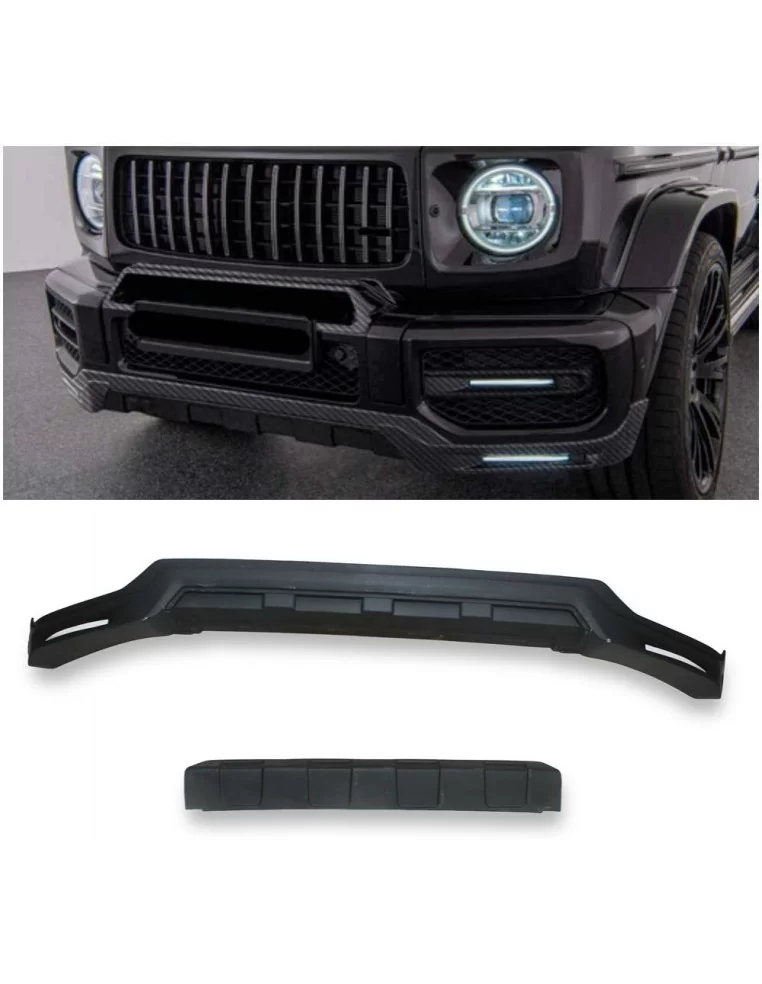  - Mercedes-Benz - Fiberglass BRABUS front lip spoiler with LED for G63 AMG Bumper Mercedes-Benz W463a G-Class - 1 - Enhance you