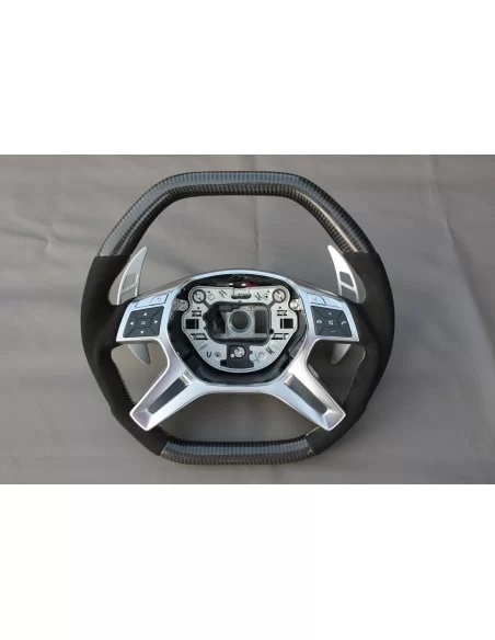  - Steering Wheels - 梅赛德斯-奔驰 E 级 G 级 GL 级 ML-CLass W166 X166 W463 碳阿尔坎塔拉方向盘 - 1 - 这款适用于梅赛德斯-奔驰 E 级轿车和 G 级轿车的碳阿尔坎塔拉（Alcantara）方向盘