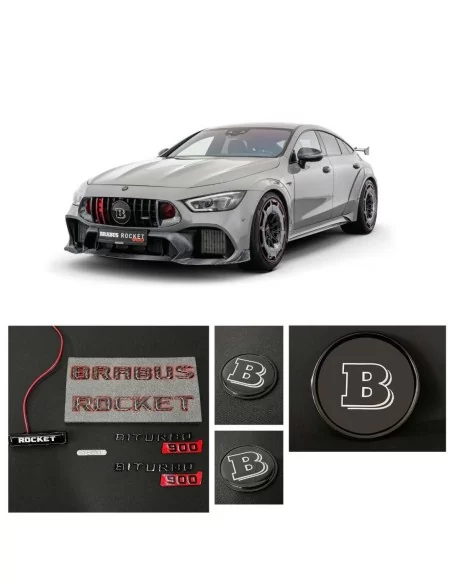  - logo & Emblems - Brabus Rocket 900 LED emblema logo badge SET per Mercedes-Benz GT 4 porte Coupé - 1 - Elevate la vostra Merc