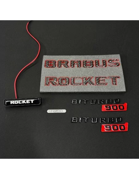  - logo & Emblems - Brabus Rocket 900 LED emblema logo badge SET per Mercedes-Benz GT 4 porte Coupé - 4 - Elevate la vostra Merc