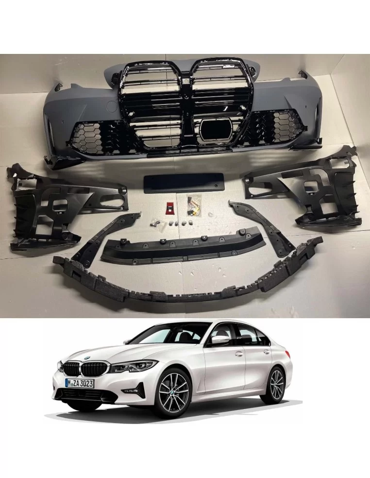  - BMW - Front bumper M3 G80 Style for BMW G20 G21 - 1 - Transform your BMW G20 G21 with this stunning M3 G80 style front bumper