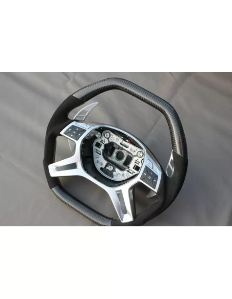  - Steering Wheels - Mercedes-Benz E-Class G-Class GL-Class ML-CLass W166 X166 W463 Steering Wheel Carbon Alcantara - 5 - Elevat